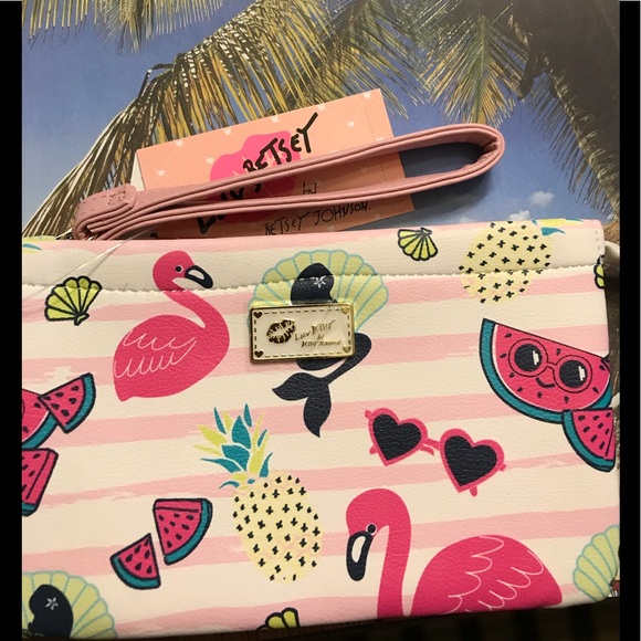 Betsey Johnson Pink &White Stripe FlamingoWris - Picture 3 of 8